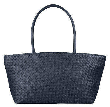 Asia Bag small Nappa woven navyblue